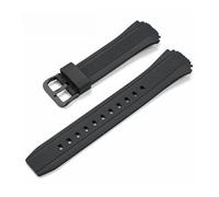 TVKSIPAR Cinturino for orologio in resina TPU adatto for Casio Fit For EDIFICE Series 5119 EF-552 Cinturino sportivo impermeabile anti-sudore in silicone da 19 mm Bracciale da uomo(Black-Black Buckle)