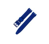 TVKSIPAR Cinturino for orologio in silicone adatto for Swatch, impermeabile, anti-sudore, morbido e confortevole, multicolore, in gomma, for uomo e donna, 17 mm, 19 mm(Sky Blue,17mm)