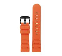 TVKSIPAR Cinturino For Orologio In Silicone Da 24 Mm Adatto For Luminox XS3749 3789 3741 3745 Da Uomo Impermeabile Sportivo Cinturino Orologio Accessori(Orange-black buckle)