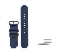 TVKSIPAR Cinturino for orologio traspirante da 16 mm adatto for Casio Ga900 Ga700 GA-110 GA-100 GA-120 for cinturino in nylon G-SHOCK con fibbia in acciaio inossidabile(Blue black buckle)