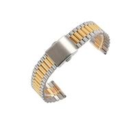 TVKSIPAR Cinturino In Acciaio Inossidabile Da 12 Mm, 14 Mm, 16 Mm, 18 Mm, 20 Mm, Adatto For Huawei GT2, Cinturino Di Ricambio For Uomo E Donna In Metallo.(Silver Gold,14mm)