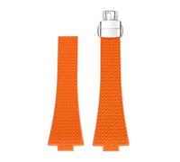 TVKSIPAR Cinturino In Gomma Fluoro For Tissot For PRX Series 35mm 40mm Con Fibbia A Farfalla E Sgancio Rapido In FKM, Cinturino Di Ricambio For Orologio Da Uomo E Da Donna, 11/12mm(Orange,12mm)