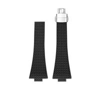 TVKSIPAR Cinturino In Gomma Fluoro For Tissot For PRX Series 35mm 40mm Con Fibbia A Farfalla E Sgancio Rapido In FKM, Cinturino Di Ricambio For Orologio Da Uomo E Da Donna, 11/12mm(Black,11mm)