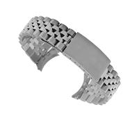 TVKSIPAR Cinturino in metallo con estremità curva adatto for cinturini For Rolex 18/19/20 / 21mm Serie di cinturini in acciaio inossidabile solido for accessori for bracciale da uomo For DATEJUST(Silv