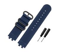 TVKSIPAR Cinturino In Nylon For Orologio Adatto For Casio Small Cube GMW-B5000 BRIC Canvas Watchband Uomo Bracciale Impermeabile 24mm Nero(Blue-black bucke)
