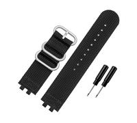 TVKSIPAR Cinturino In Nylon For Orologio Adatto For Casio Small Cube GMW-B5000 BRIC Canvas Watchband Uomo Bracciale Impermeabile 24mm Nero(Black-silver bucke)