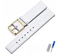 TVKSIPAR Cinturino In Pelle For Orologio Adatto For CK K2G211K2G231K2Y211K2Y231 Cinturino For Orologio Con Fibbia A Catena For Uomo E Donna 16 Mm 18 Mm 20 Mm 22 Mm Braccialetto(Silver Yellow,20mm)