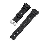 TVKSIPAR Cinturino In Silicone Da 16 Mm Adatto For Casio For GW M5610 Adatto For DW 5600 6900 9052 Cinturino Da Polso Impermeabile In Gomma PU Braccialetto Sportivo Universale(Silver Buckle)