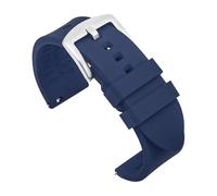 TVKSIPAR Cinturino In Silicone For Orologio Da 18 Mm, 19 Mm, 20 Mm, 21 Mm, 22 Mm, Sportivo, Impermeabile, For Uomo, For Rolex, For Seiko, Cinturino Di Ricambio For Orologio(Blue-silver buckle,18mm)