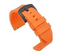 TVKSIPAR Cinturino In Silicone For Orologio Da 18 Mm, 19 Mm, 20 Mm, 21 Mm, 22 Mm, Sportivo, Impermeabile, For Uomo, For Rolex, For Seiko, Cinturino Di Ricambio For Orologio(Orange-black buckle,19mm)