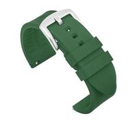 TVKSIPAR Cinturino In Silicone For Orologio Da 18 Mm, 19 Mm, 20 Mm, 21 Mm, 22 Mm, Sportivo, Impermeabile, For Uomo, For Rolex, For Seiko, Cinturino Di Ricambio For Orologio(Green-silver buckle,22mm)