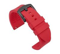 TVKSIPAR Cinturino In Silicone For Orologio Da 18 Mm, 19 Mm, 20 Mm, 21 Mm, 22 Mm, Sportivo, Impermeabile, For Uomo, For Rolex, For Seiko, Cinturino Di Ricambio For Orologio(Red-black buckle,18mm)