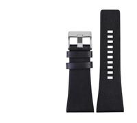 TVKSIPAR Fascia Da Polso In Pelle Adatta For Diesel DZ7406 DZ7408 DZ4280 DZ4343 Cinturino For Orologio 22mm 24mm 26mm 28mm 30mm 32mm 34mm Braccialetto Da Uomo(Black silver clasp,34mm)