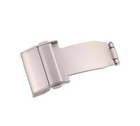 TVKSIPAR Fibbia for cinturino in acciaio inossidabile argento 16 18 20 22 mm cinturino in metallo con doppia pressione chiusura automatica accessori for cinturini(20mm)