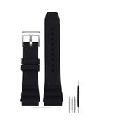TVKSIPAR Misura For CASIO Swordfish MDV106-1A MDV-107 MTP-VD01 MDV-106D Efr-303l Cinturino Da Uomo Bracciale 22mm Sport Cinturino In Silicone(Black Silver)