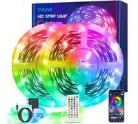 TVLIVE Striscia LED 20M, Bluetooth RGB LED Strisce con Funzione Timer e Memoria, Luci LED Colorati APP Sincronizzazione con Musica, 16 Milioni di Colori per Natale, Festa, Decorazioni (2 rotoli 10M)