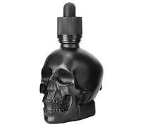 Tvoip Bottiglia di vetro contagocce 30 ml a forma di teschio bottiglia di Halloween, liquido E, bottiglia di olio essenziale con pipetta, bottiglia di vetro di ricarica vuota (120 ml)