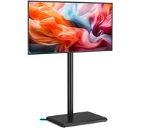 TVON Supporto TV da Pavimento per TV da 32 a 60 pollici Supporto TV Alto con Piedini di Supporto, Supporto TVs ad Angolo Sottile Regolabile in Altezza, Girevole, Max VESA 400x400mm fino a 40kg