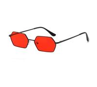 TVTBBVV Gli uomini classici degli occhiali da sole del poligono moda piccolo specchio della struttura che ricopre Uv400