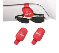 TVVXIO 2 PCS Clip per Occhiali da Sole Auto per Opel Mokka I X 2017-2020, Porta Occhiali da Auto Supporto Occhiali da Visiera Accessori Auto Interno,B Red