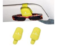 TVVXIO 2 PCS Clip per Occhiali da Sole Auto per Peugeot E-3008 2023 2024, Porta Occhiali da Auto Supporto Occhiali da Visiera Accessori Auto Interno,G Yellow