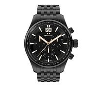 TW Steel ACE Aternus Mens 45mm Quartz Watch with Black Dial black Metal Bracelet Strap, and date Calendar ACE314