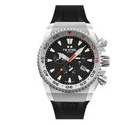 TW Steel ACE Diver Mens 44mm Quartz Watch with Black Dial Black Silicon Strap, and Date Calendar ACE400