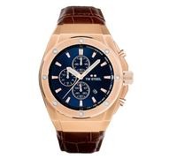 TW Steel CEO Tech Mens 44mm Quartz Chronograph Watch with Brown Leather Strap