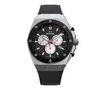 TW Steel CEO Tech Mens 44mm Quartz Watch with Black Dial Black Silicon Strap, and Date Calendar CE4049