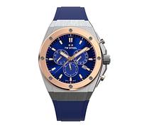 TW Steel CEO Tech Mens 44mm Quartz Watch with Blue Dial blue Silicon Strap, and Date Calendar CE4046