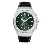 TW Steel CEO Tech Mens 44mm Quartz Chronograph Watch with Black Leather Strap