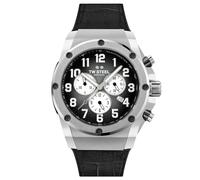TW Steel Edizione limitata Ace Genesis - 1 di 1.000 (44 mm) quadrante grigio sunray/cinturino ibrido nero ACE130