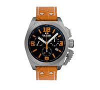 TW Steel Swiss Canteen Mens 46mm Quartz Chronograph Watch with Orange Leather Strap