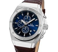 TW Steel CEO Tech Mens 44mm Quartz Chronograph Watch with Brown Leather Strap