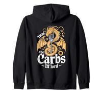 'TWAS The Carbs M'Lord Funny Fantasy Dragon Pasta Lover Felpa con Cappuccio