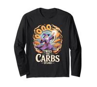 'TWAS The Carbs M'Lord Funny Fantasy Wizard Magic Spell Maglia a Manica