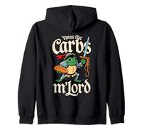 'TWAS The Carbs M'Lord Funny Frog Meme Medieval Knigh Felpa con Cappuccio