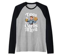 'TWAS The Carbs M'Lord Funny German Food Beer Pretzel Maglia con Maniche Raglan