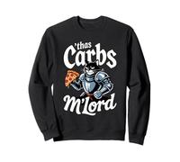'TWAS The Carbs M'Lord Funny Pizza Cat Knight Felpa