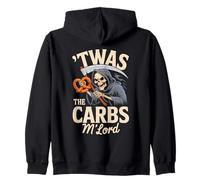 'TWAS The Carbs M'Lord Funny Reaper Pretzel Felpa con Cappuccio
