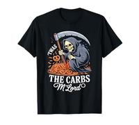 'TWAS The Carbs M'Lord Funny Reaper Pretzel Maglietta
