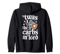 'TWAS The Carbs M'Lord Funny Thanksgiving Knight Cockies Felpa con Cappuccio
