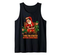 TWAS The Stretch Before Christmas Yoga Santa & Elves Holiday Canotta
