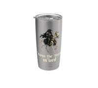 TWAS The 'Tism M'Lord Black Crow Riding Skeleton Horse Bicchiere termico in acciaio inox doppia parete