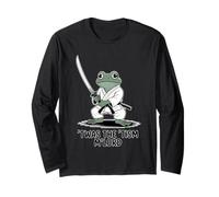 'TWAS The 'Tism M'Lord Cool Fighter Karate Frog Maglia a Manica
