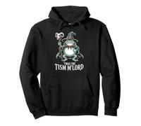 Twas The Tism M'Lord Funny Frog Wizard Medievale Donne Uomini Felpa con Cappuccio