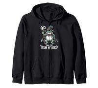 Twas The Tism M'Lord Funny Frog Wizard Medievale Donne Uomini Felpa con Cappuccio