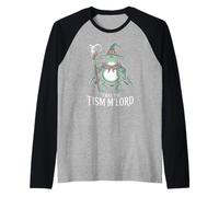 Twas The Tism M'Lord Funny Frog Wizard Medievale Donne Uomini Maglia con Maniche Raglan