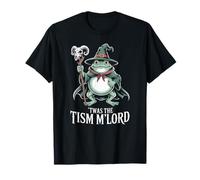 Twas The Tism M'Lord Funny Frog Wizard Medievale Donne Uomini Maglietta