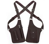 Twaynorb Double Shoulder Armpit Bag for Men Women, Adjustable Harness Anti-Theft Underarm Shoulder Bag for Daily (Brown)